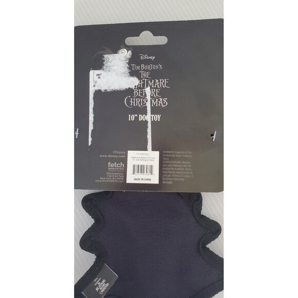 Tim Burton's Nightmare Before Christmas 10" Jack Skellington 10" Flattie Dog Toy - Picture 4 of 6